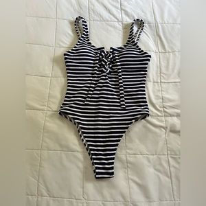 Excellent condition striped padded one piece swimsuit